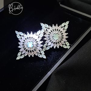 fancy earring (silver white star pink)