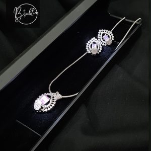 luxury set with light pink stone