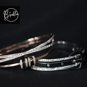 silver and gold bracelet